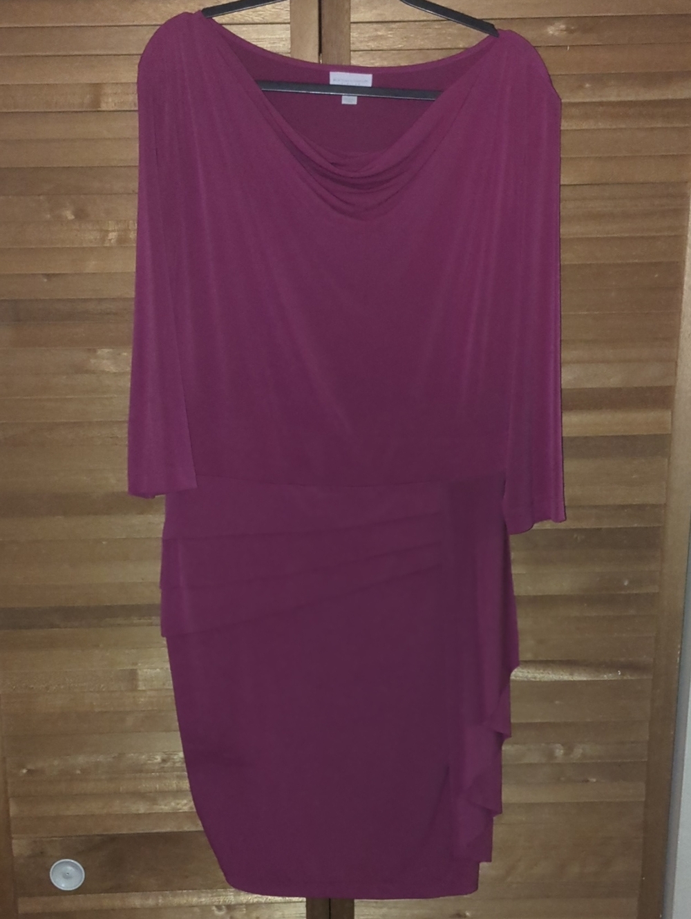 NY&C Draped Cowl Neck Dress